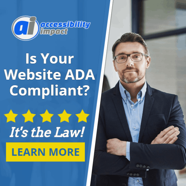 ADA Websites, It's the Law!